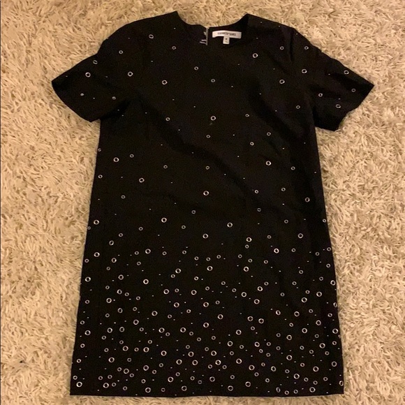 Elizabeth and James Black Eyelet Shift Dress - Picture 1 of 6